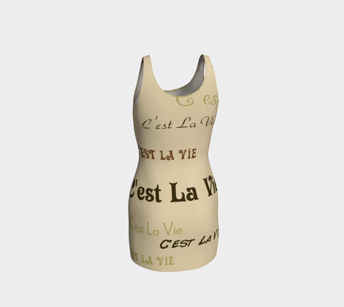 Coffee C'est la Vie Bodycon Dress preview #3