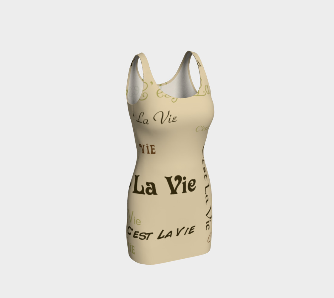 Coffee C'est la Vie Bodycon Dress preview #1
