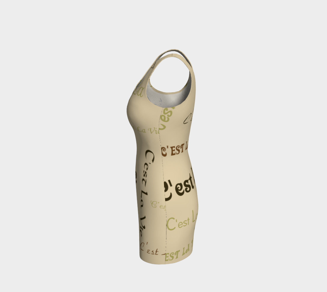 Coffee C'est la Vie Bodycon Dress preview #2