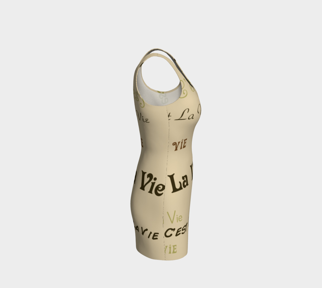 Coffee C'est la Vie Bodycon Dress preview #4