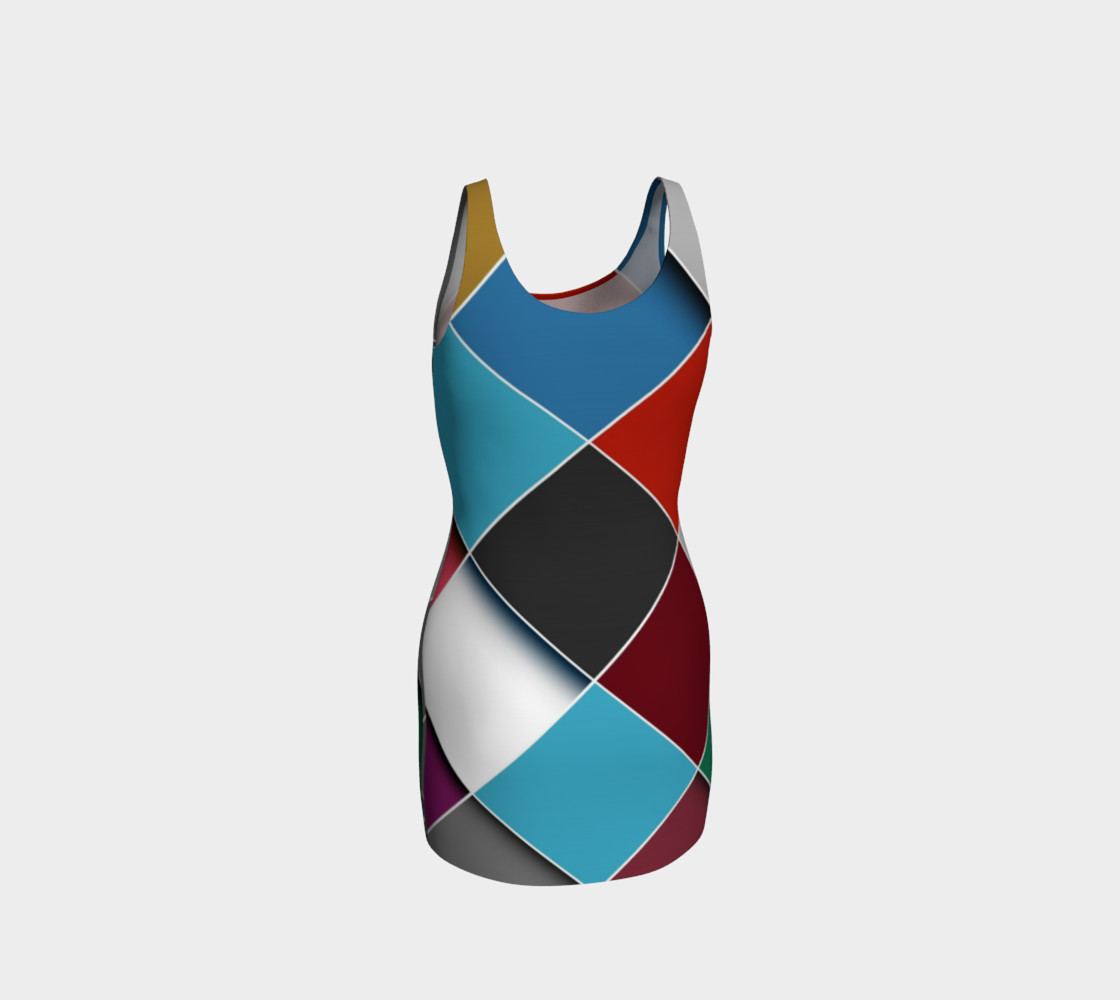 Checkered Past Bodycon Dress by JoJo (1170003-B) preview #3