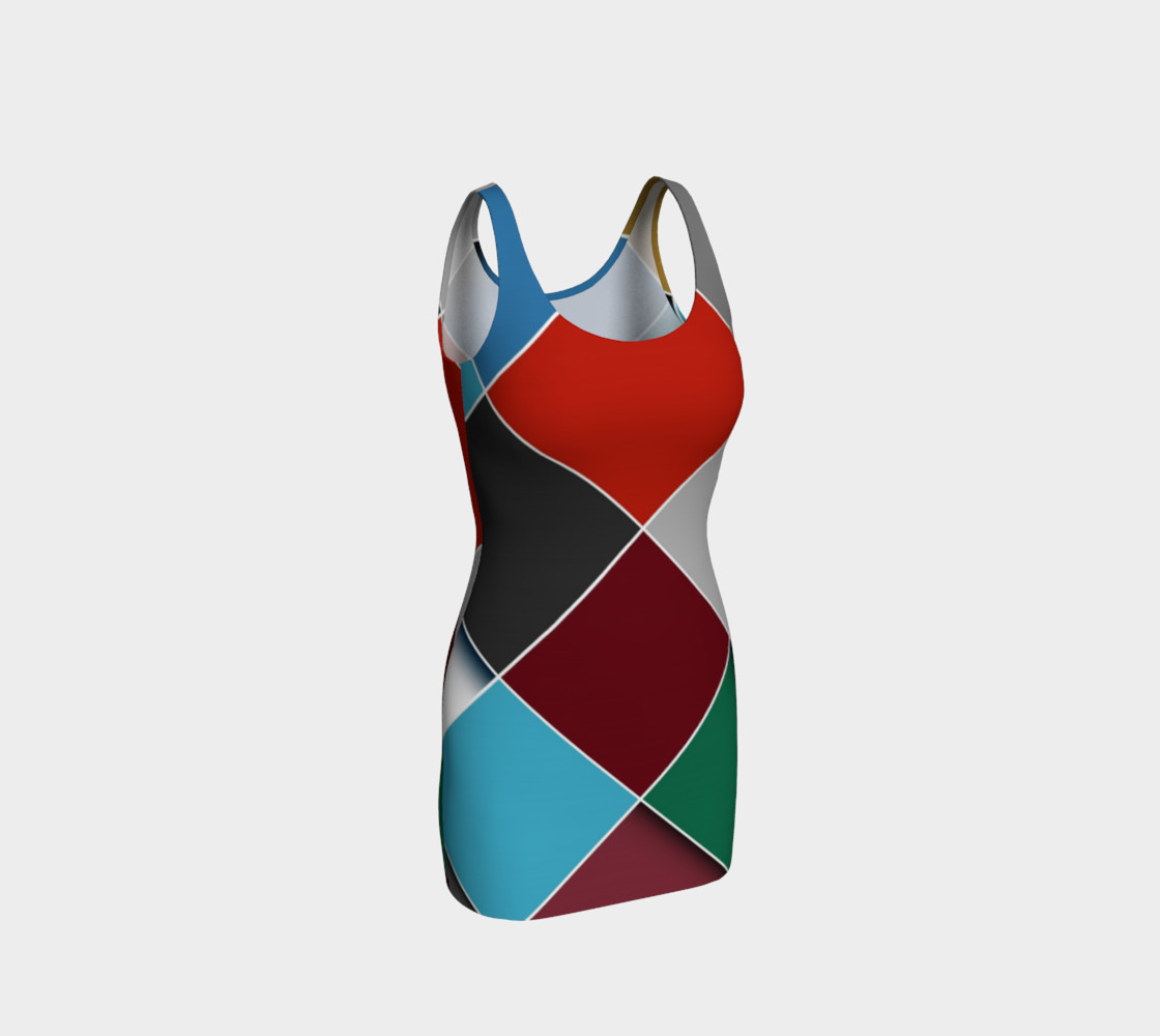 Checkered Past Bodycon Dress by JoJo (1170003-B) preview #1