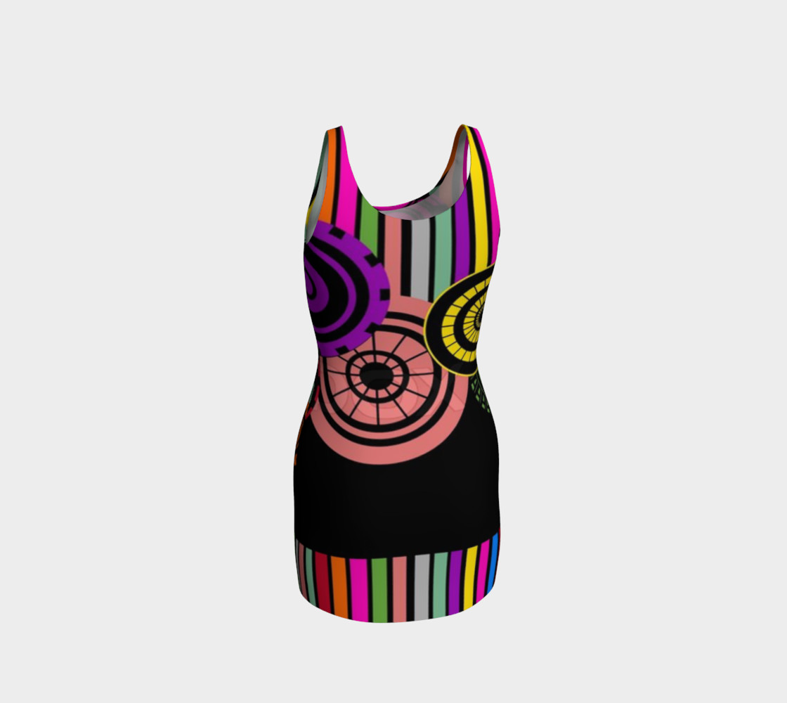Striped Wheels Bodycon Dress by JoJo (1170006-B) preview #3