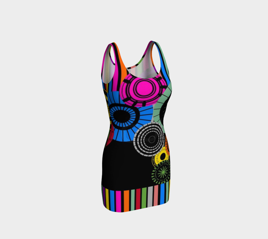 Striped Wheels Bodycon Dress by JoJo (1170006-B) preview #1