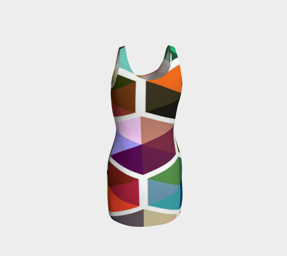Rainbow Honeycomb Bodycon Dress by JoJo (1170010-B) preview #3