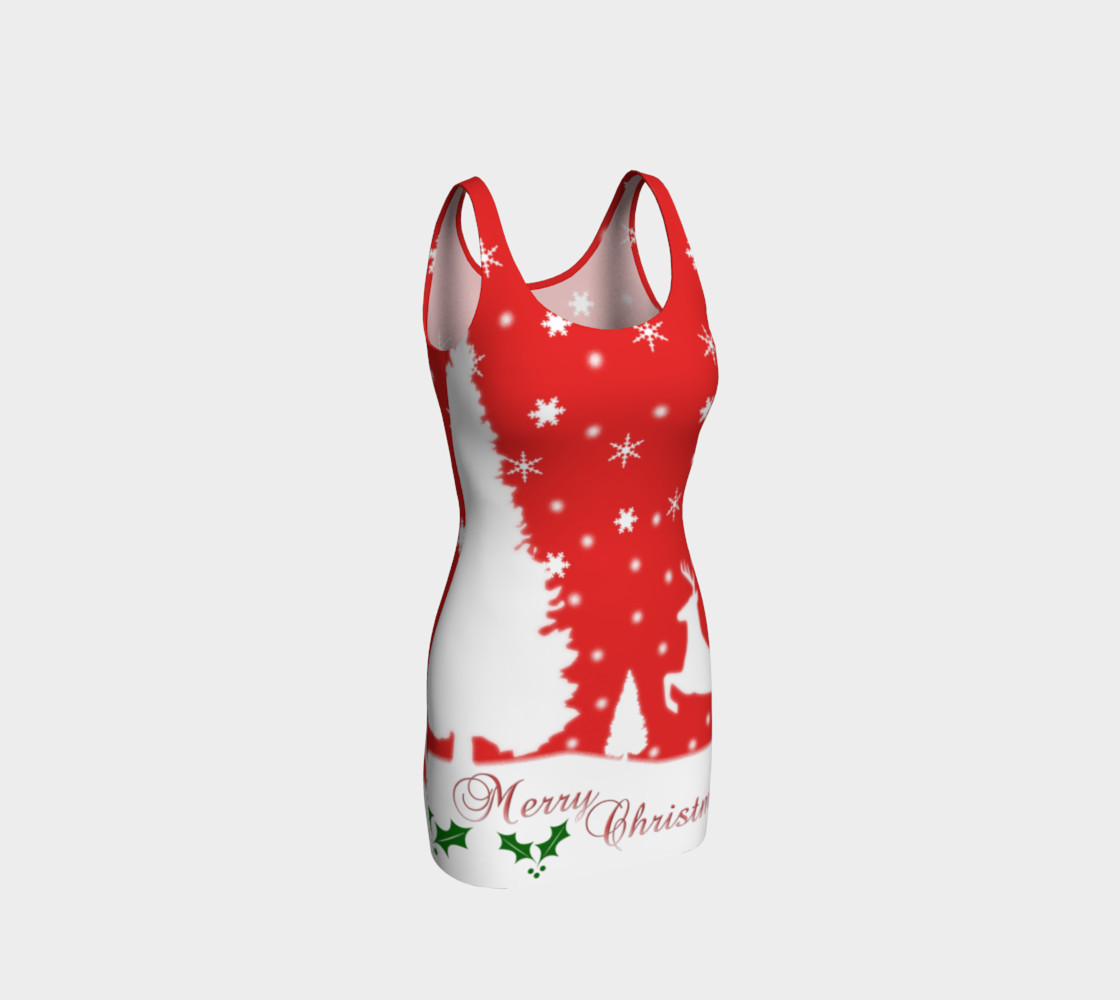 Merry Christmas Winter Snowflakes Bodycon Dress preview #1