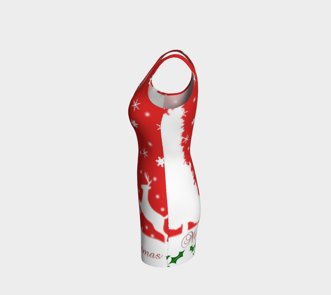 Merry Christmas Winter Snowflakes Bodycon Dress preview #2