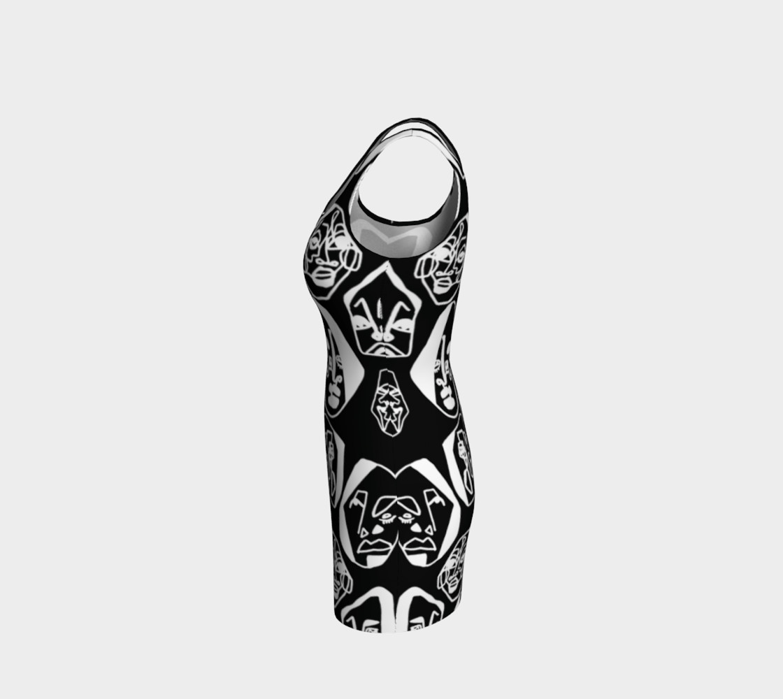 7 FACES OF CURSE BODYCON BLACK preview #2