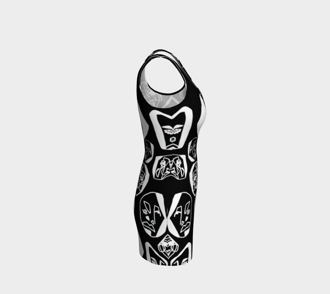 7 FACES OF CURSE BODYCON BLACK preview #4