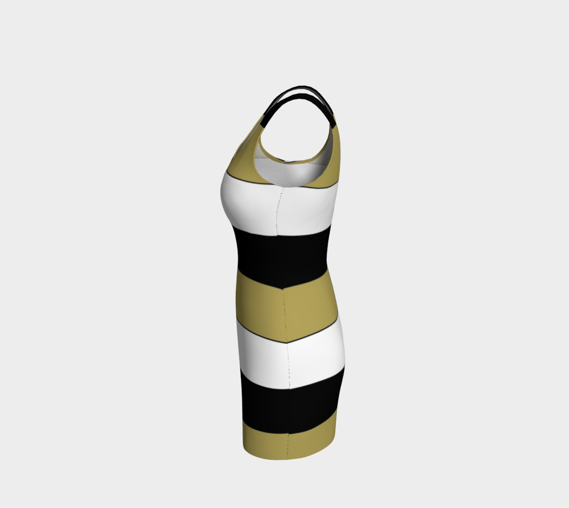 Elegant Black White Brown Gold Stripes Pattern preview #2