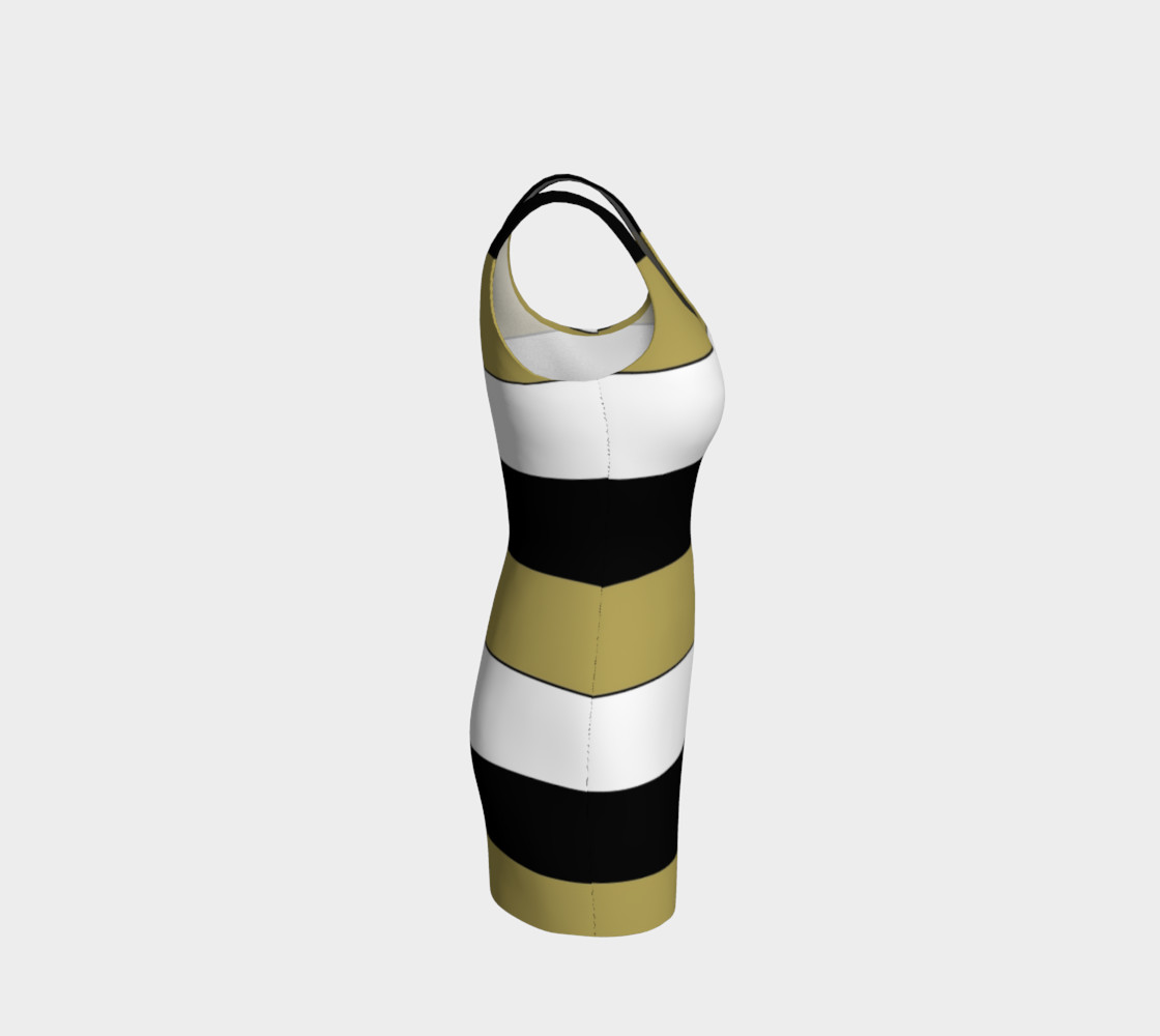 Elegant Black White Brown Gold Stripes Pattern preview #4