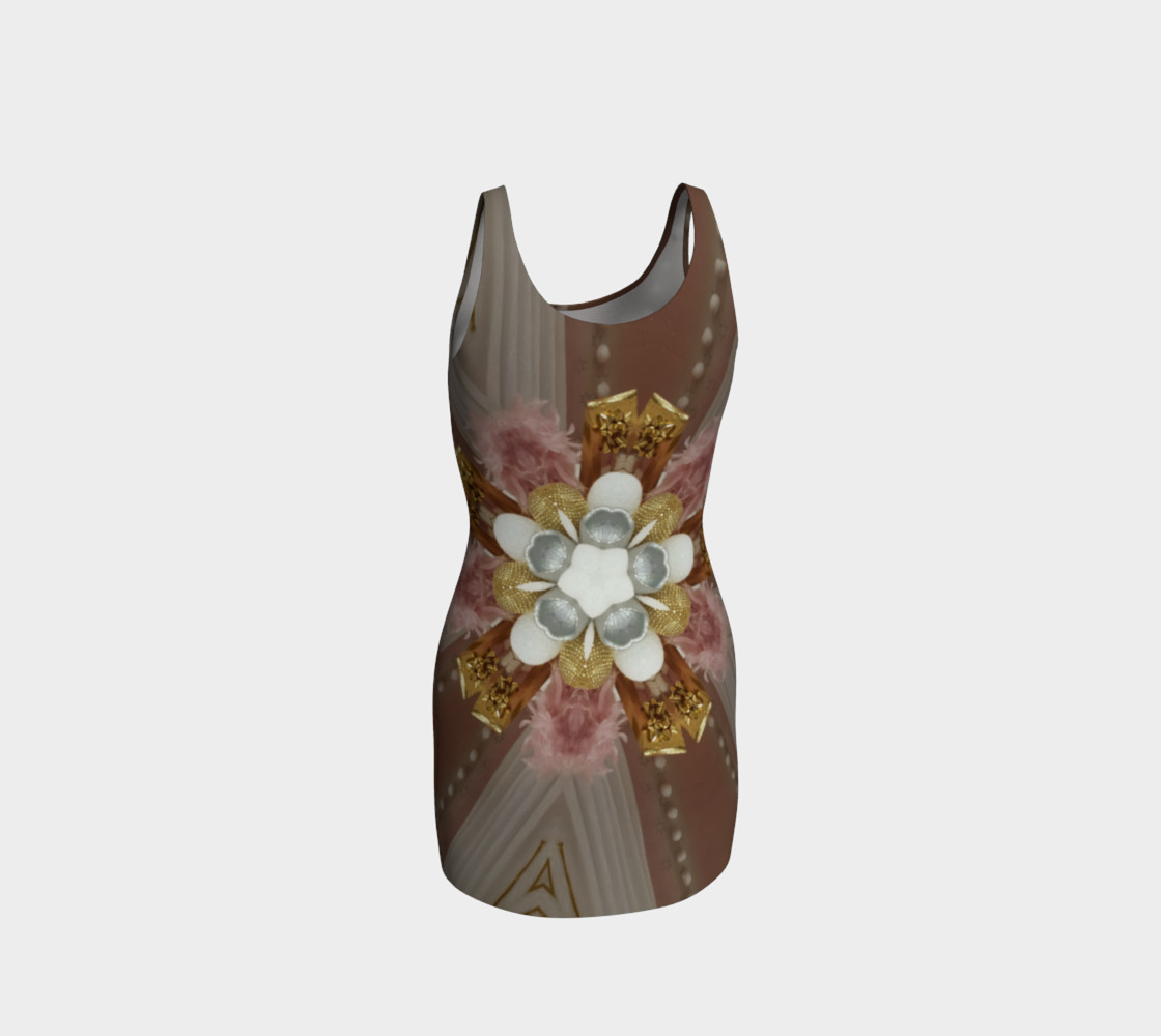 Elegant Antique Pink Shiny Gold Silver White Flower preview #3
