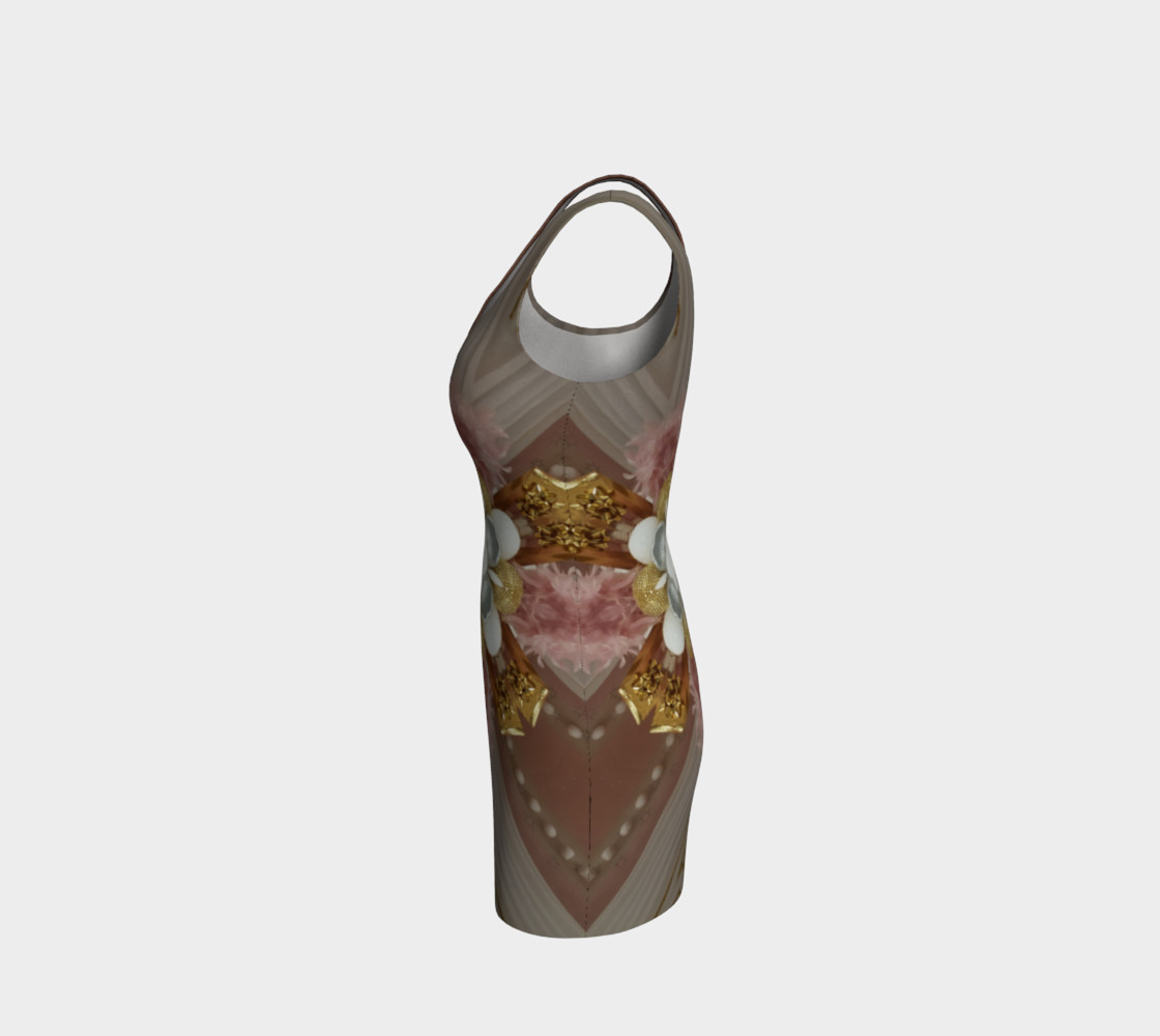 Elegant Antique Pink Shiny Gold Silver White Flower preview #2