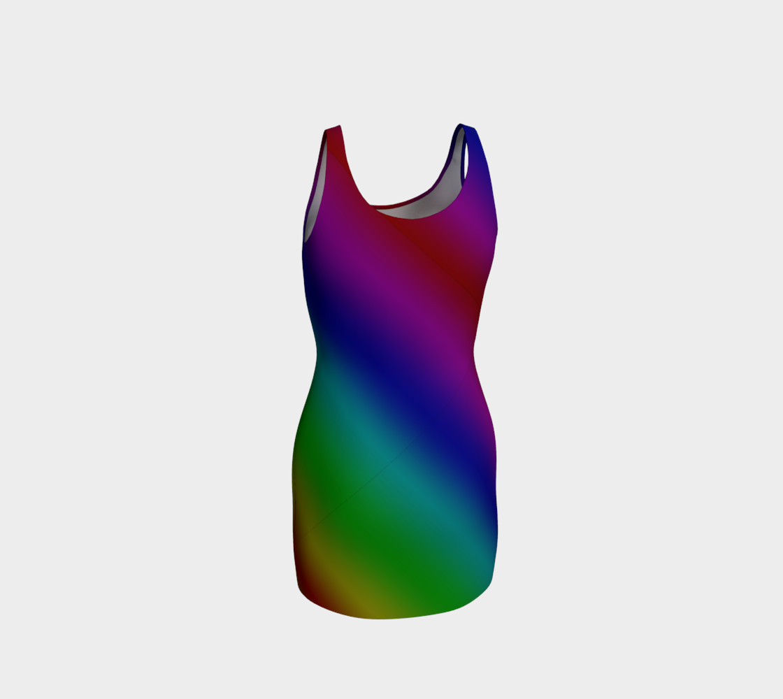 Dark Rainbow Ombre Bodycon Dress preview #3
