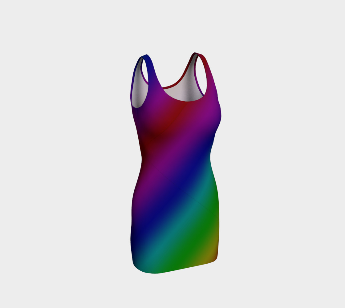 Dark Rainbow Ombre Bodycon Dress preview #1