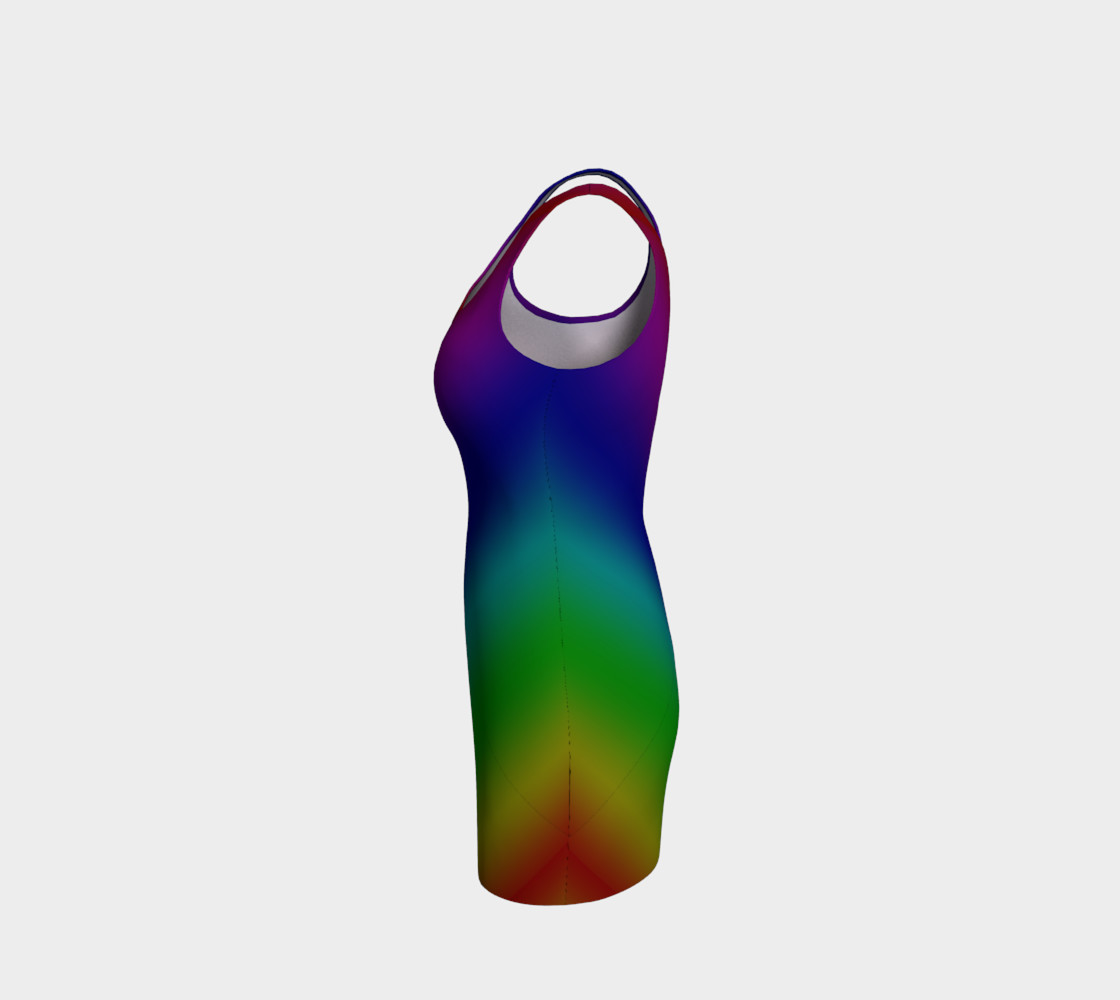 Dark Rainbow Ombre Bodycon Dress preview #2