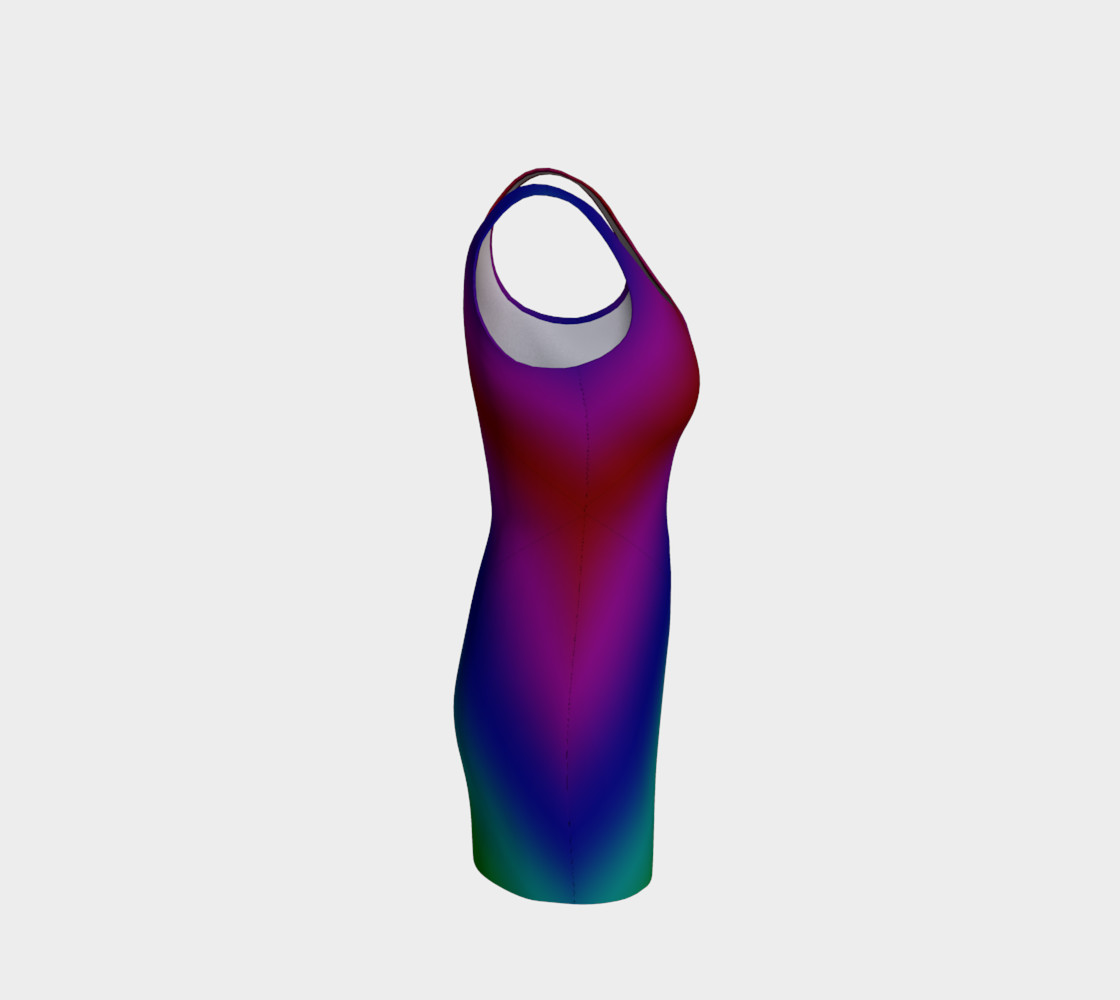 Dark Rainbow Ombre Bodycon Dress preview #4
