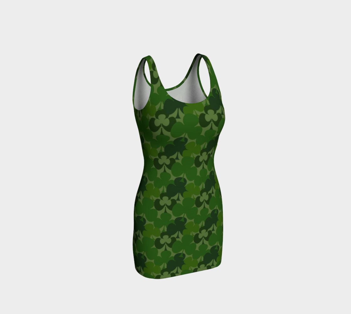 Green Shamrocks Bodycon Dress thumbnail #2