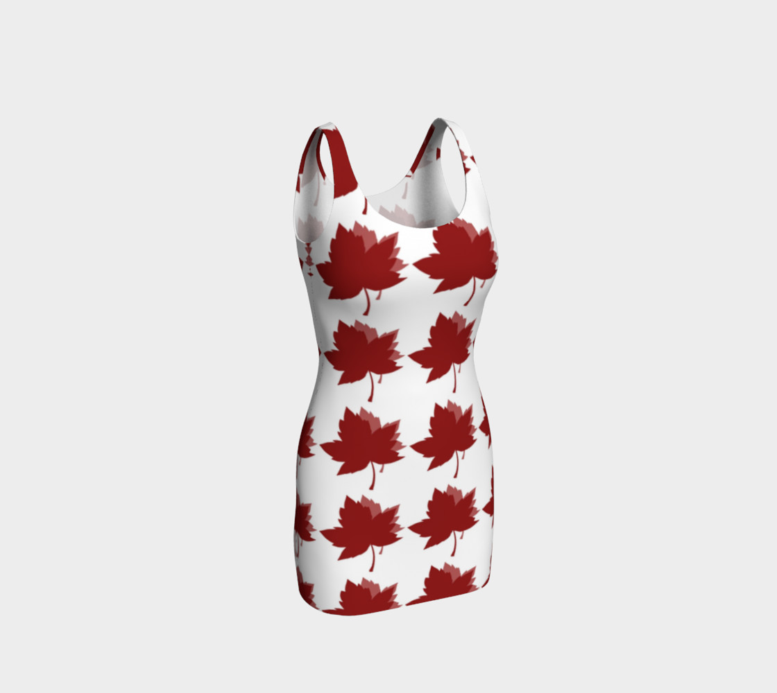 Red Maple Leaves Bodycon Dress preview #1