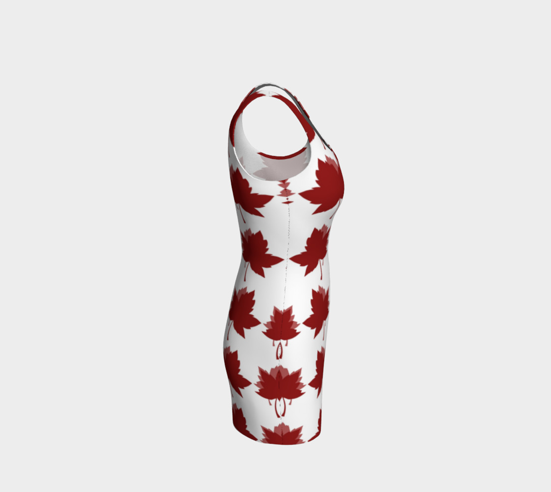 Red Maple Leaves Bodycon Dress preview #4