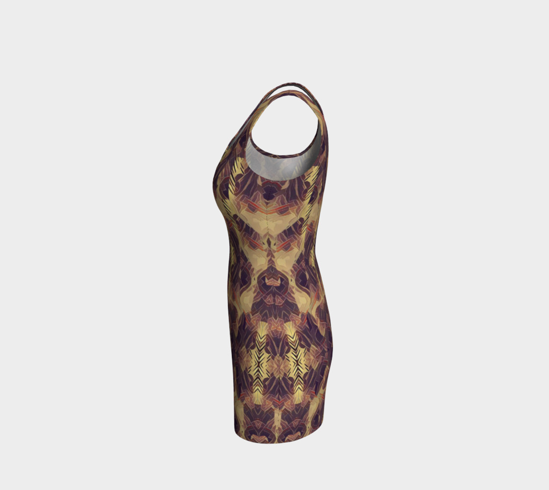 Stained Glass Lion Abstract Print Dress preview #2