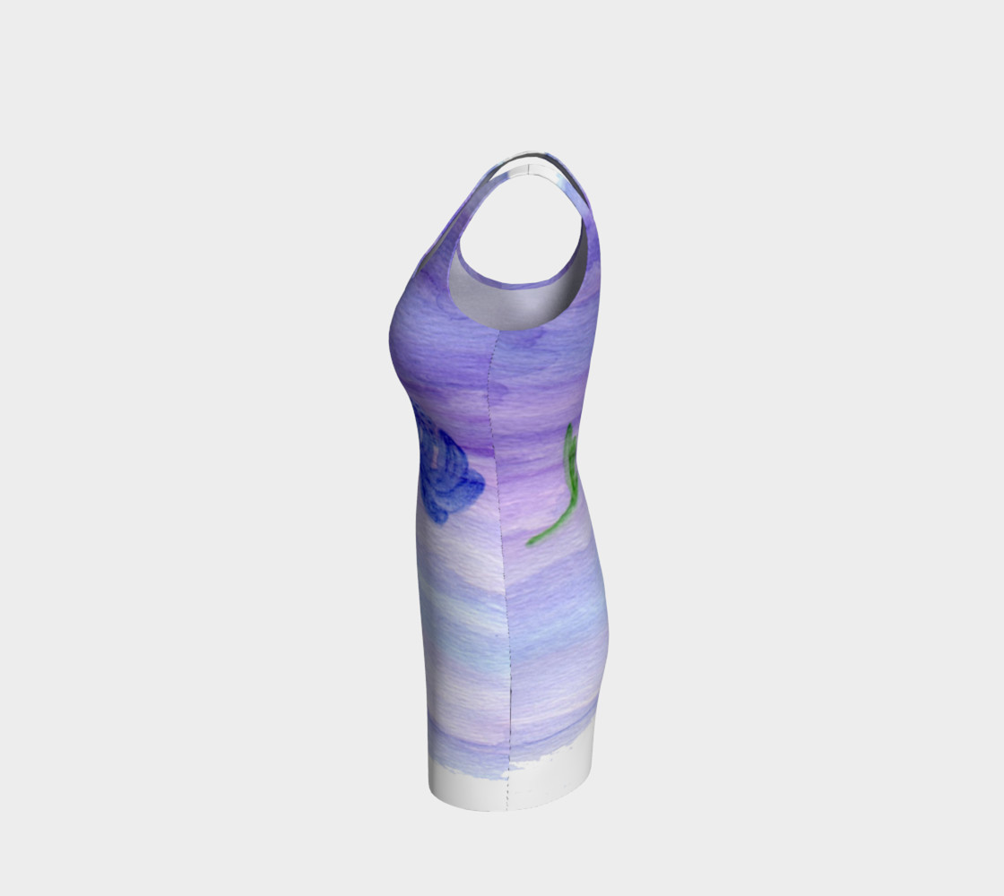 Mum Flower Bodycon Dress preview #2