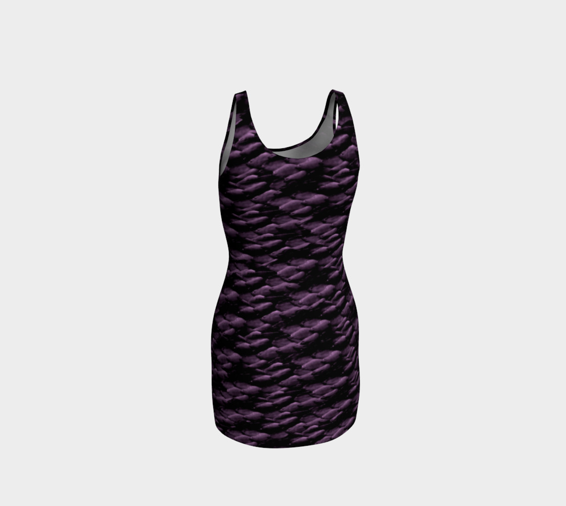 purple snakeskin dress