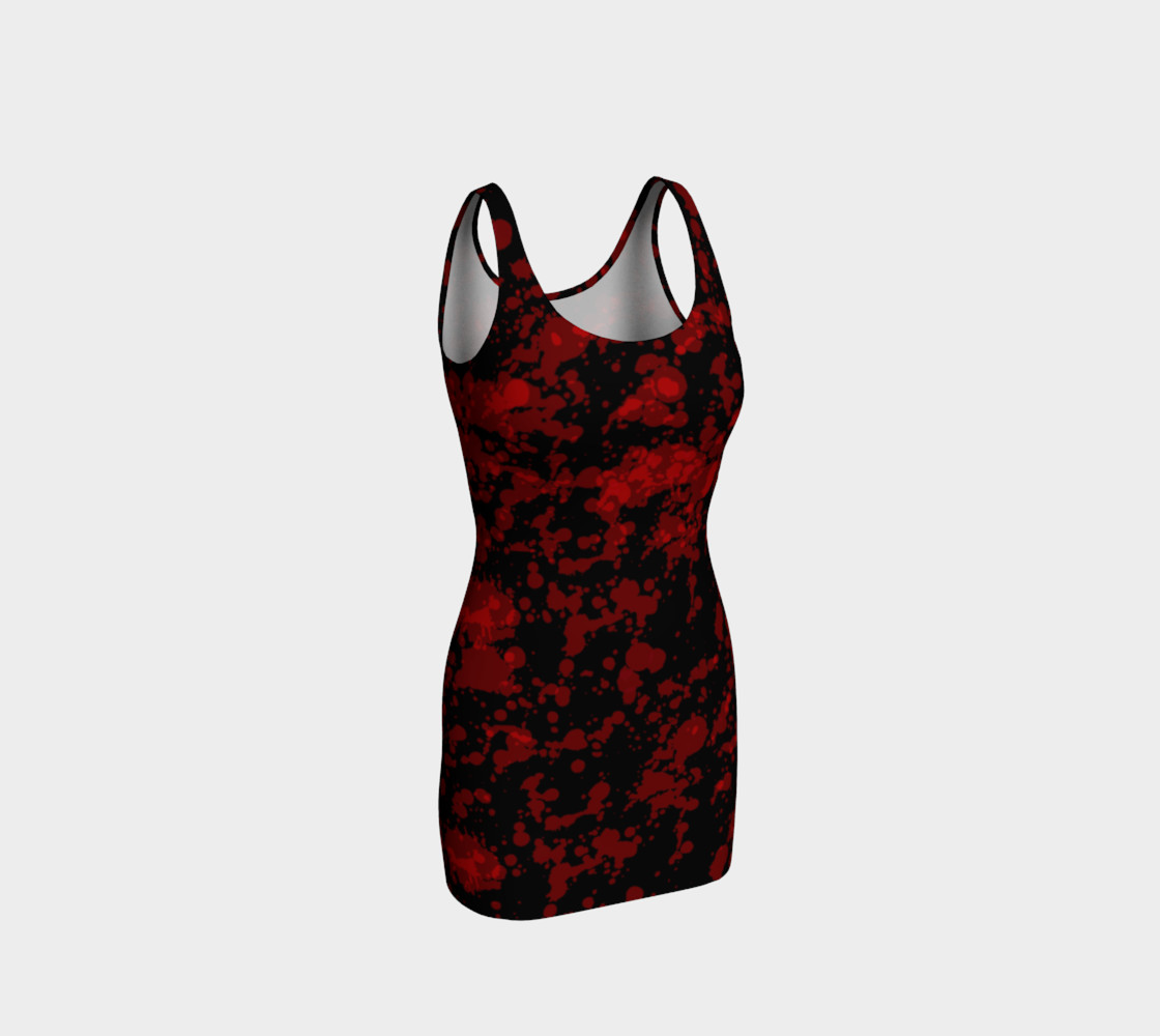 Blood on Black Goth Dress  3D preview
