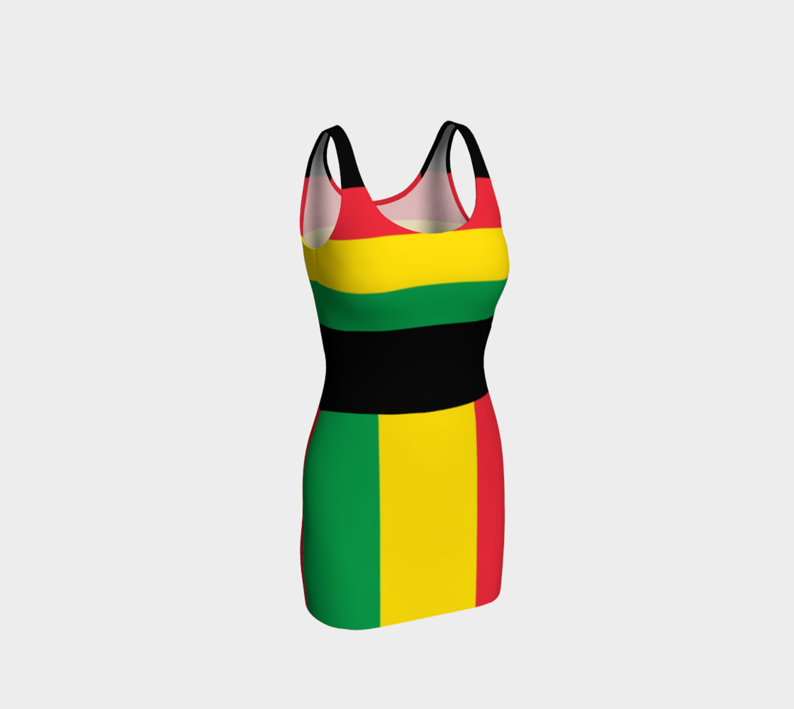 Rasta Colors Green Yellow Red Black Stripes Pattern preview #1