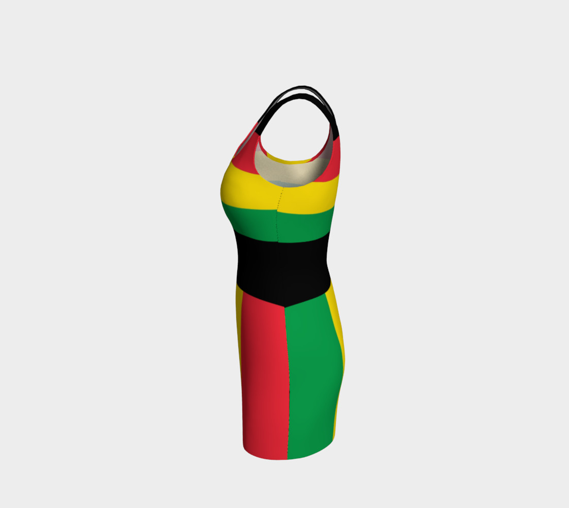 Rasta Colors Green Yellow Red Black Stripes Pattern preview #2