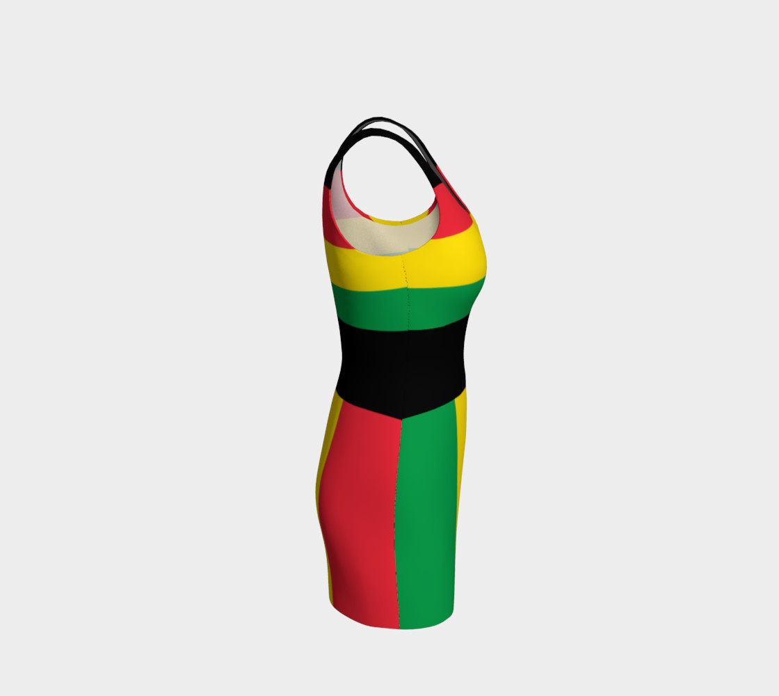 Rasta Colors Green Yellow Red Black Stripes Pattern preview #4