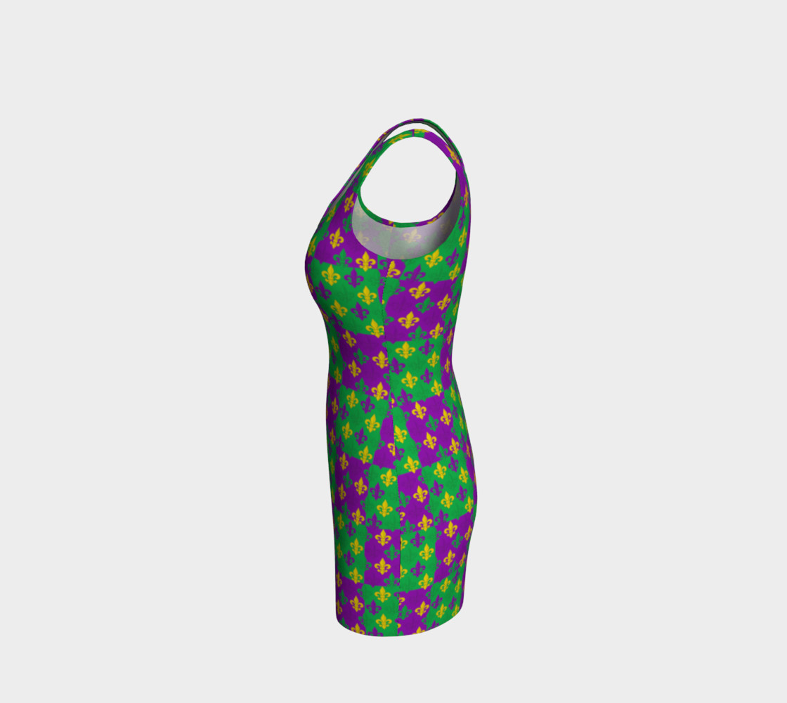 Mardi Gras Green Gold Purple Fleur-de-Lis Pattern preview #2