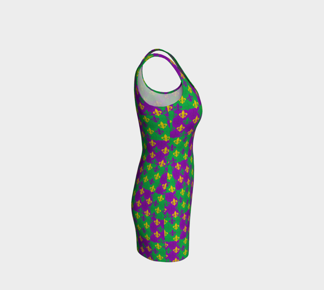 Mardi Gras Green Gold Purple Fleur-de-Lis Pattern preview #4