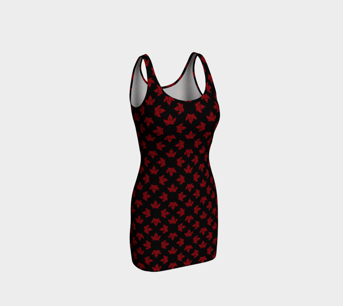 Cool Canada Dress Retro Canada Black Fitted Dress preview #1
