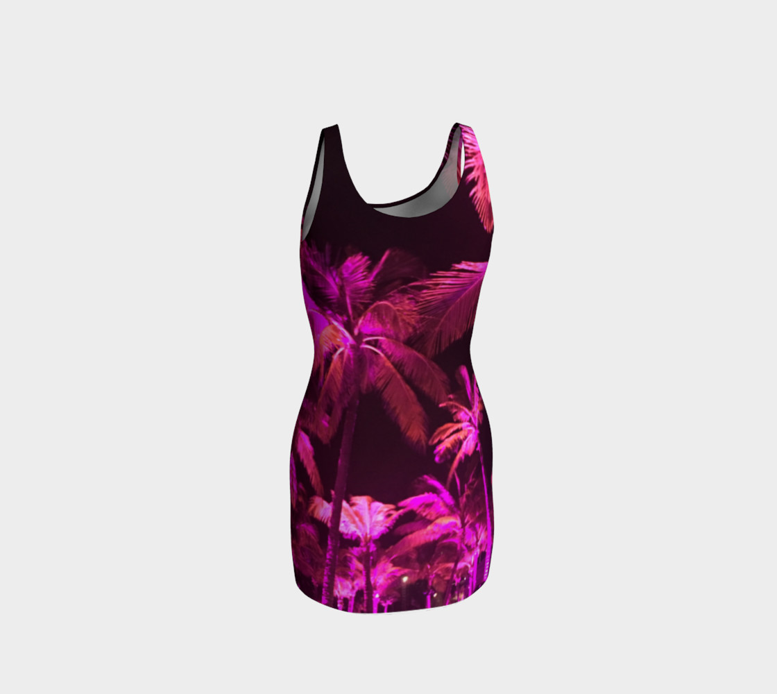 Pink Palms Tank Dress preview #3