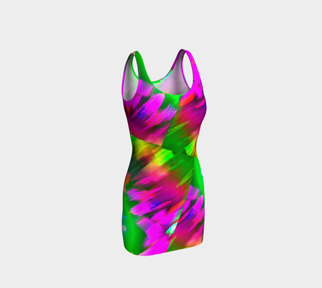 Aperçu de Pink and Green Splash Stacked Tank Dress #1