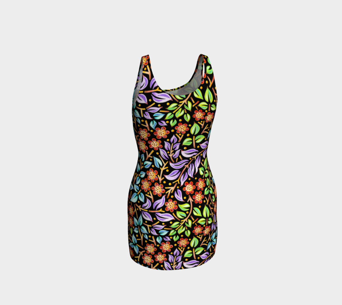 Filigree Floral Bodycon Dress preview #3
