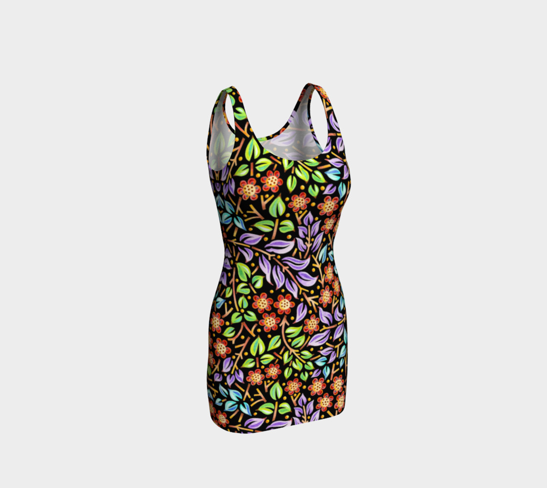 Filigree Floral Bodycon Dress preview #1