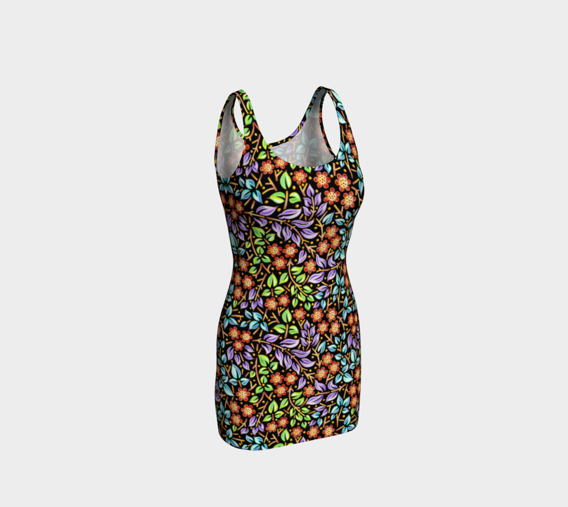 Filigree Floral Bodycon Dress (small print) preview #1