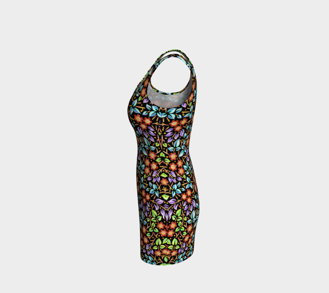 Filigree Floral Bodycon Dress (small print) preview #2