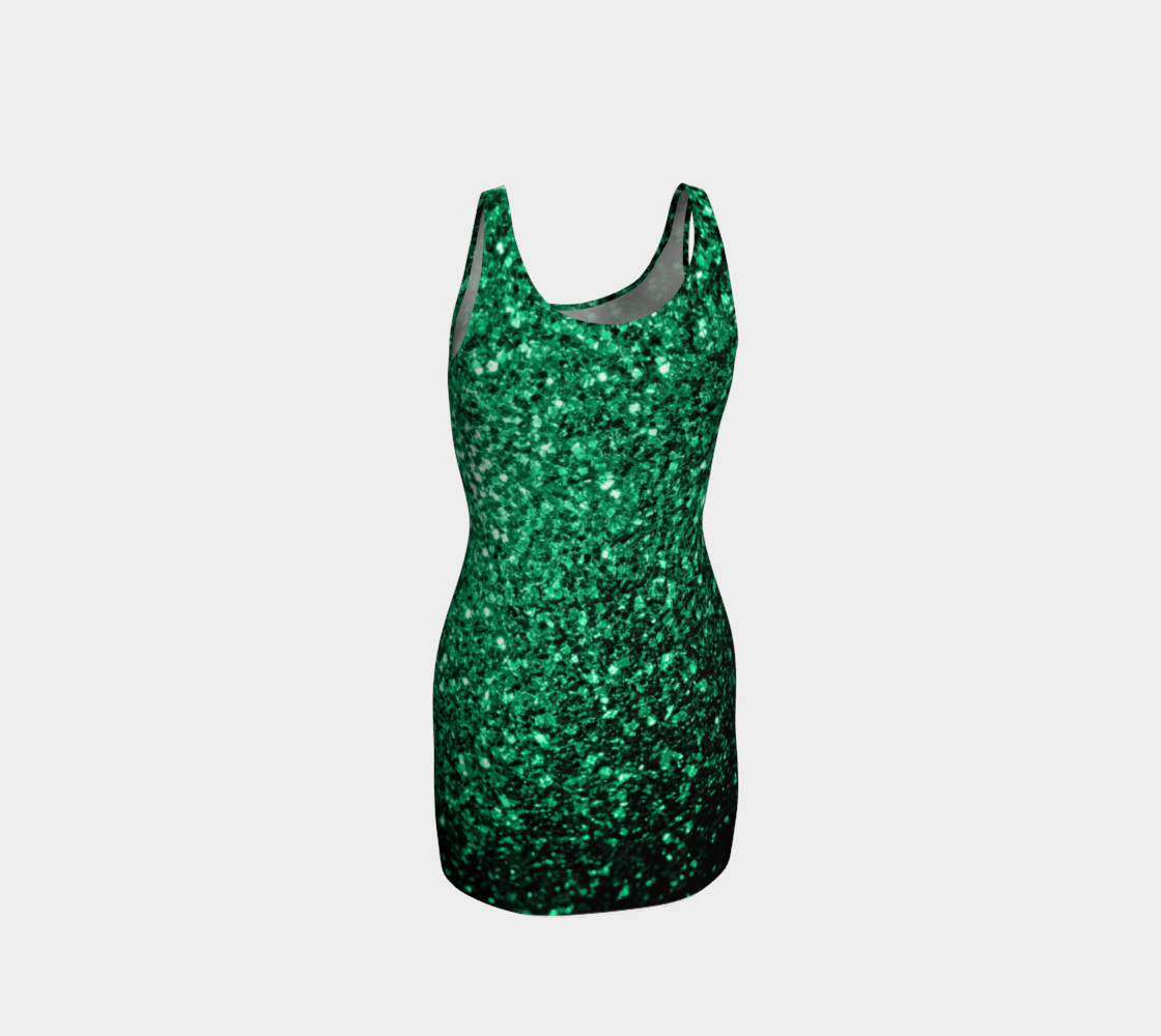 green sparkly bodycon dress