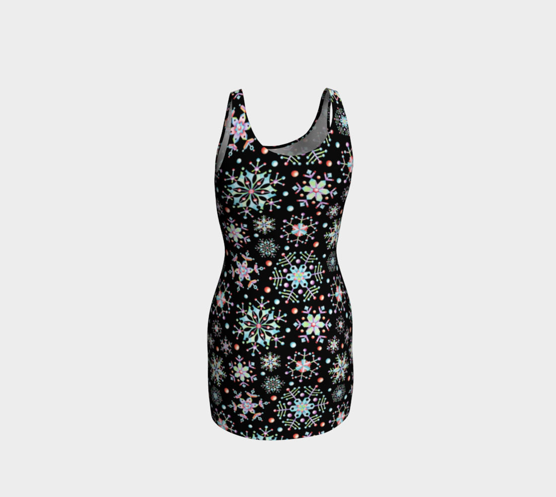 Aperçu de Prismatic Snowflakes Bodycon Dress #3