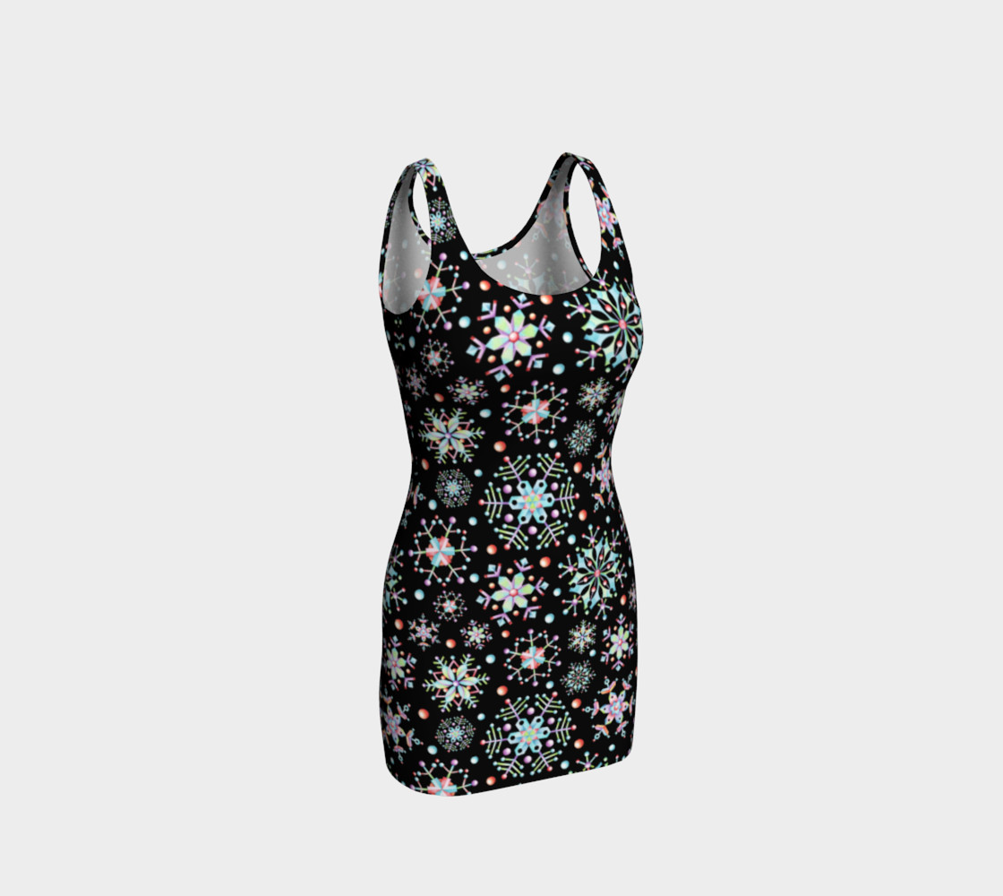 Aperçu de Prismatic Snowflakes Bodycon Dress #1