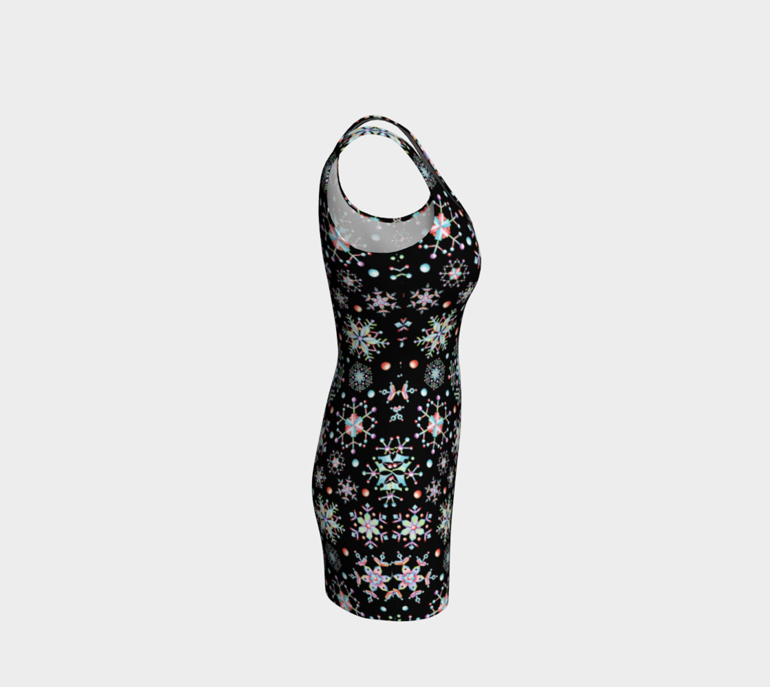 Aperçu de Prismatic Snowflakes Bodycon Dress #4