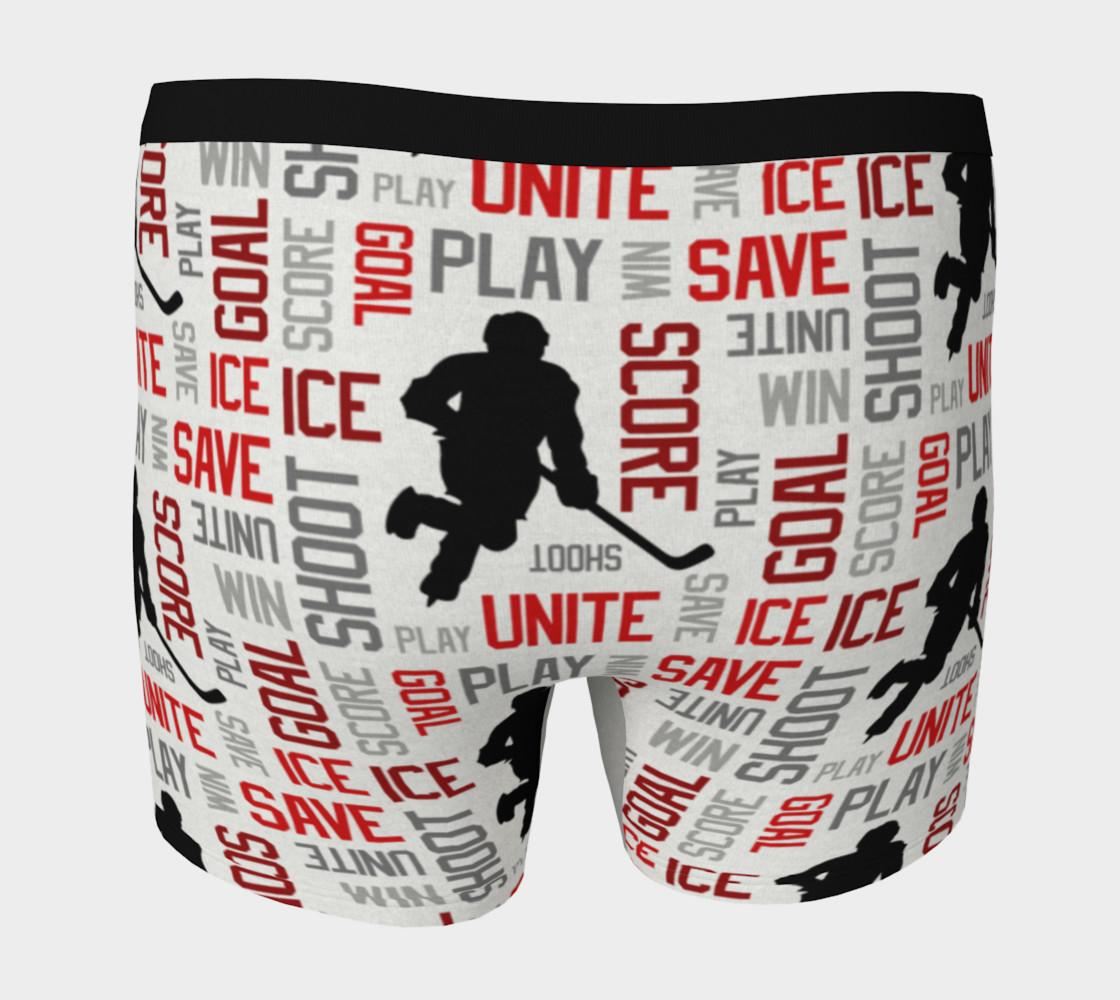 For the Love of Hockey Boxer Briefs - Red thumbnail #5