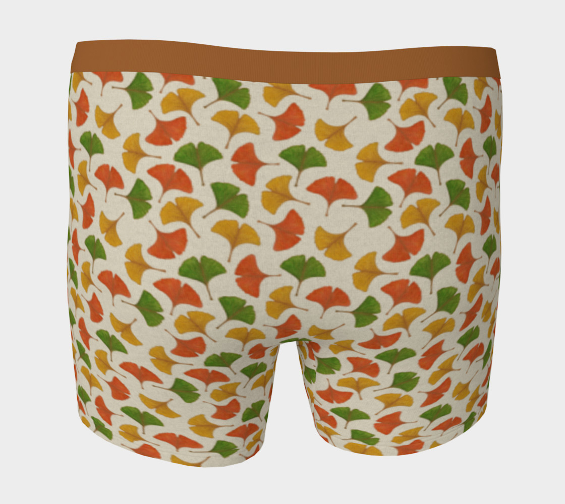 Aperçu de Fall ginkgo biloba leaves pattern Boxer Brief #4