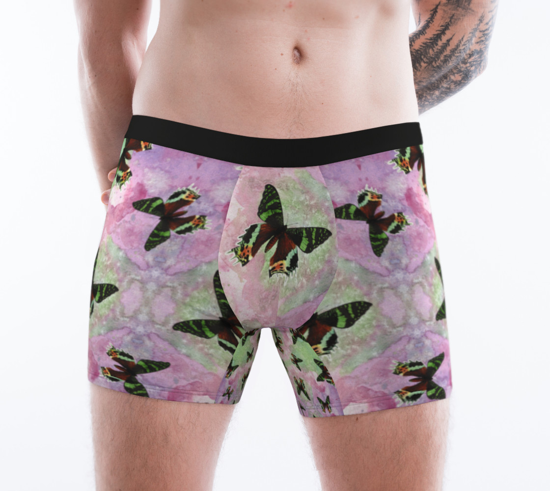 Aperçu de Urania Ripheus butterflies pattern Boxer Brief #1