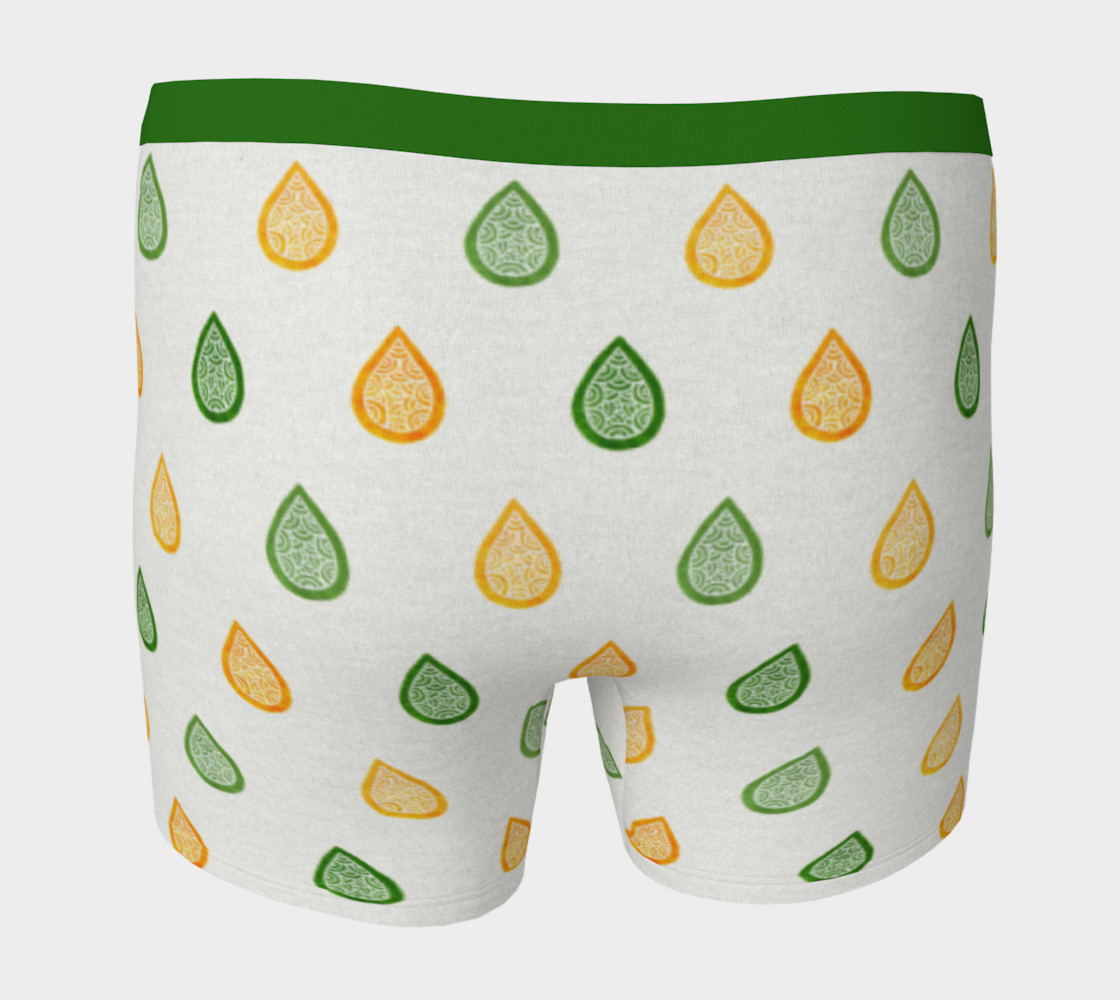Aperçu de Yellow and green raindrops Boxer Brief #4