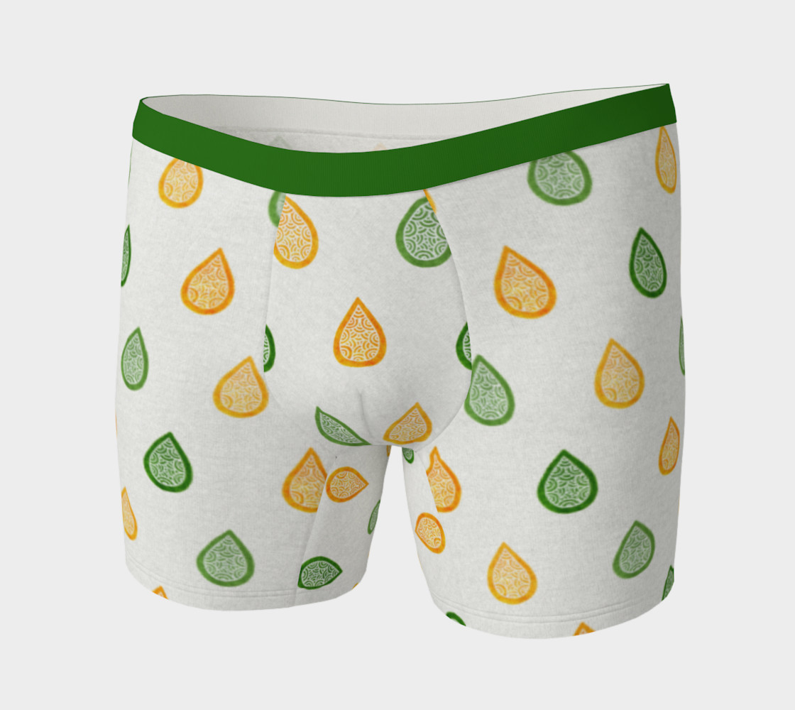 Aperçu de Yellow and green raindrops Boxer Brief #3