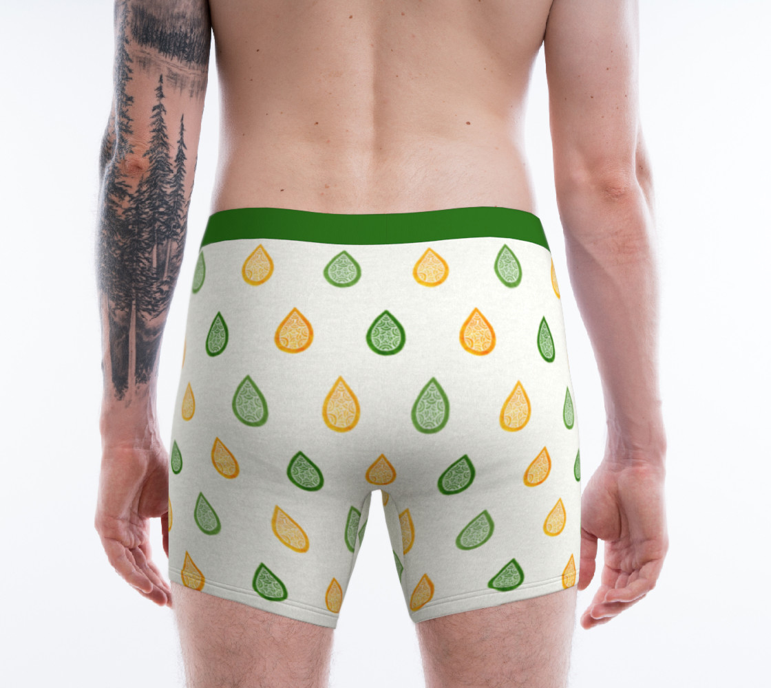 Aperçu de Yellow and green raindrops Boxer Brief #2